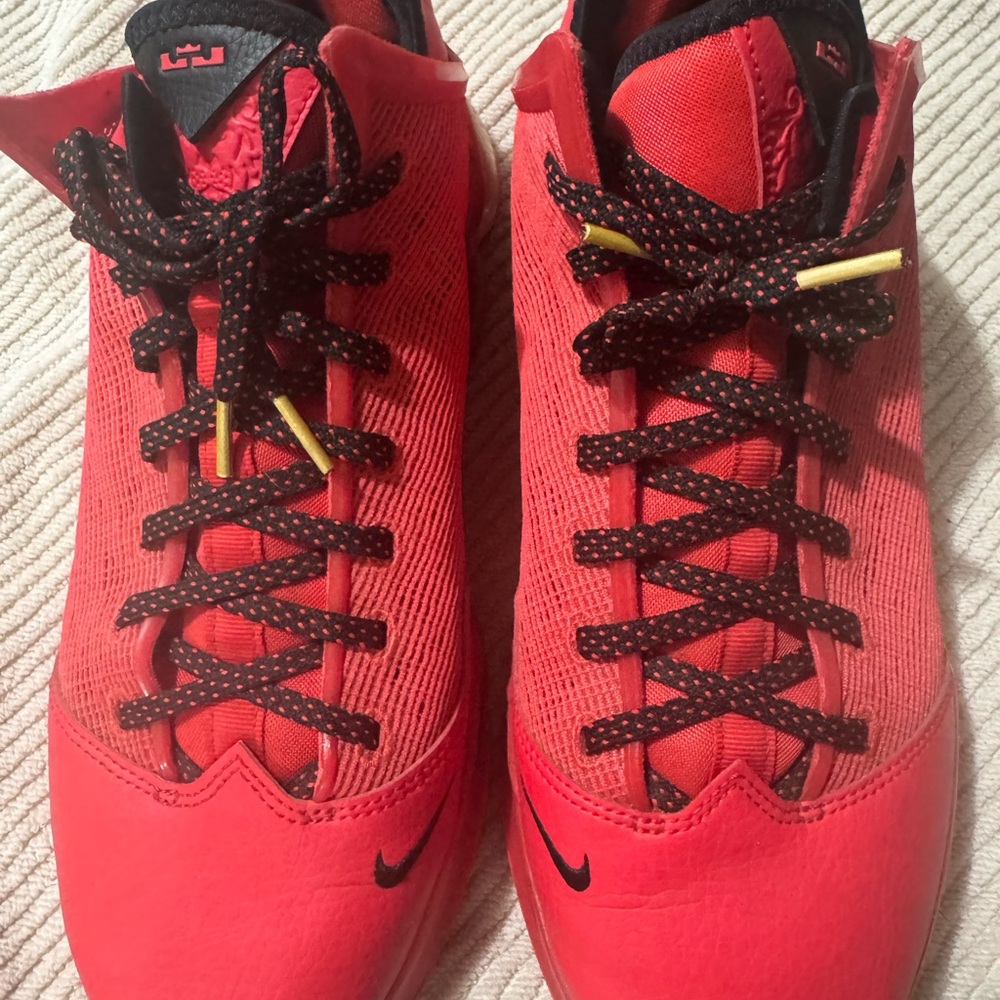 Nike LeBron Red Athletic Shoes for Men